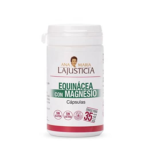 Ana Maria Lajusticia - Equinácea con Magnesio - 70 Capsulas. Ayuda al Normal Funcionamiento del Sistema Inmunitario. Envase para 35 Días de Tratamiento