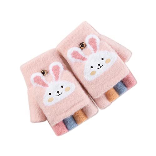 Guantes de punto para niñas ideales para el colegio y parques en invierno