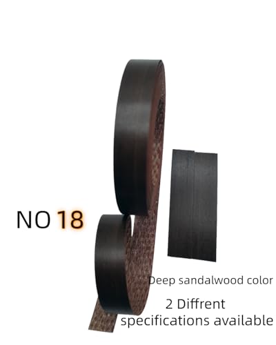 Image of HGKJHFmelamine Edging Tape. pre Coated with hot melt Adhesive Flexible Veneer Edge Edging, Used for Cabinet and Furniture Maintenance (No18-Deep Sandalwood Color, 1.81cm*15m)