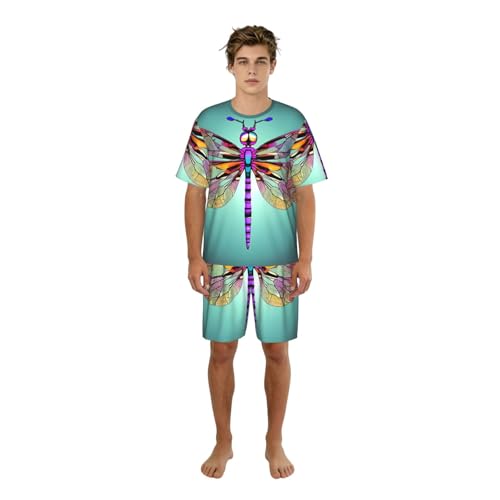 Pyjama homme imprimé libellule ensemble élégant cadeau idéal