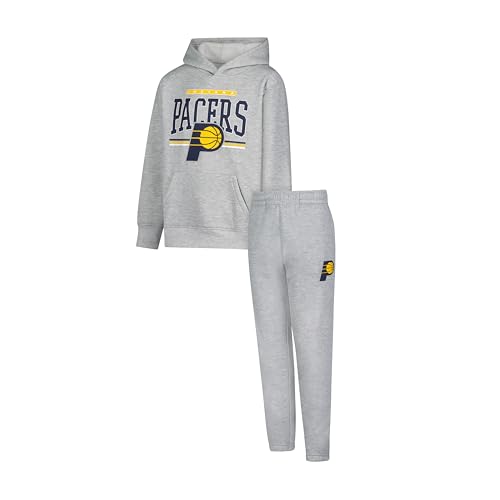 Ultra Game Youth NBA Official Super Soft Hoodie Sweatshirt and Sweatpants Joggers Set, Indiana Pacers, Sand, 8