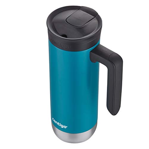 Contigo Superior 2.0 Stainless Steel Travel Mug with Handle Leak-Proof Lid Double-Wall Insulation for Hot & Cold Beverages, 20oz, Juniper, Ideal for Commuting and Travel