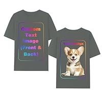 CARPESUN Custom T-Shirts Add Picture Photo Logo Text for Men Women Personalized Custom Tee Shirt Gifts Create Your Own Shirt, Black/White, M-3XL (US, Alpha, XX-Large, Regular, Regular, Gunmetal Gray)