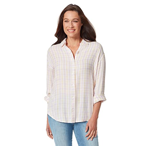 Image of Gloria Vanderbilt Women's Amanda Oversized Button Down Shirt with Roll-tab Sleeves