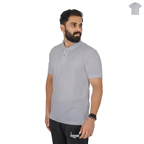 Image of VELOREX Men's Tshirts Polyester Solid Half Sleeves Sports Regula Fit Polo T Shirt for Men