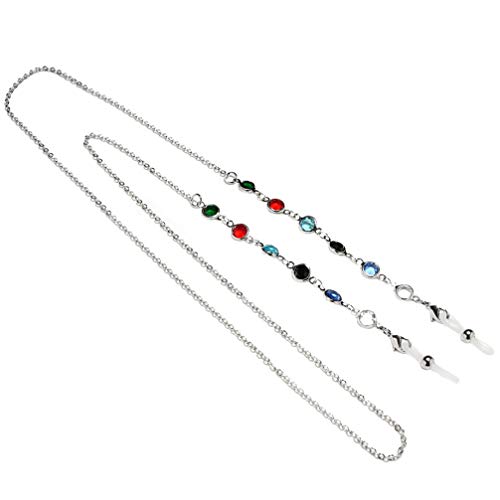 Correntes de óculos de sol com contas e alça para óculos de leitura, cordões, cordões, cordões de co