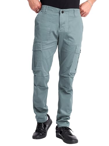 Image of Beyoung Cotton Lycra 6 Pocket Regular Fit Cargo Pants for Men | Cargo Trousers for Men