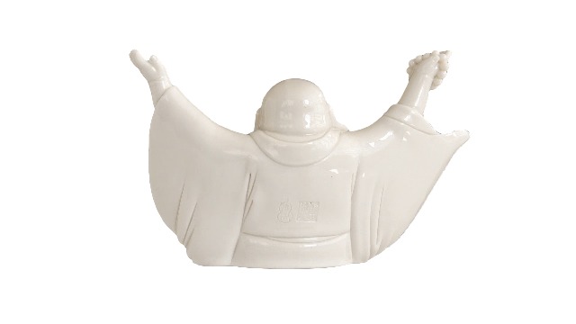 Estatua de Porcelana Buddha Alegre miniatura 4