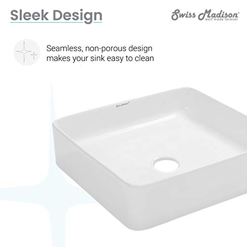Image of Concorde Ceramic Square Vessel Sink