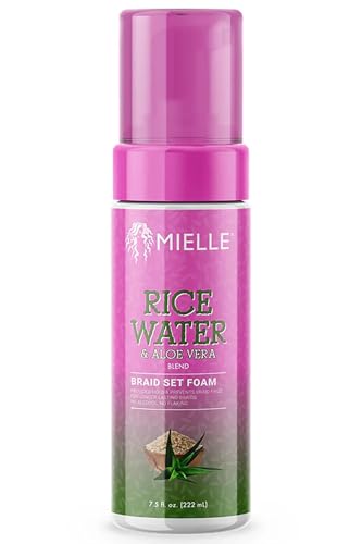 Mousse braid Mielle Rice Water anti-frisottis aloe vera x2