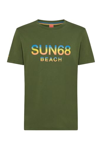 T-shirt homme coton vert Sun68 anti-transpiration pour rester frais tout l'été