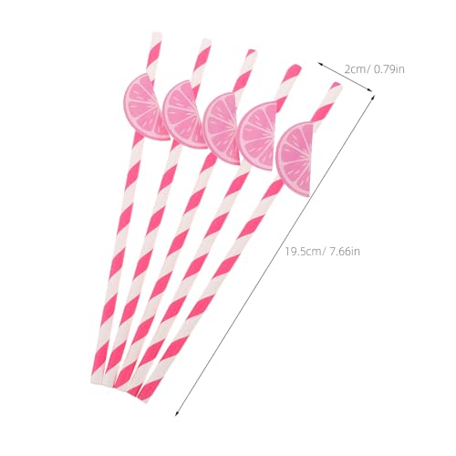 Pitillos de papel creativo naranja 30 unidades multicolor 19.5 cm miniatura 2