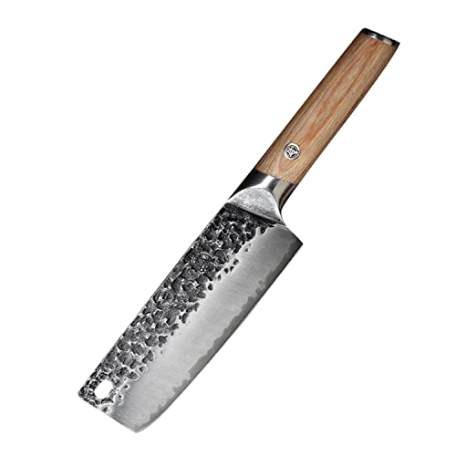 Mitsumoto Sakari 17 Cm Cuchillo Cocina Nakiri Forjados A Mano, Cuchillo Cocina Japonés Profesionale, Cuchillos Para Verduras De Acero De Alto Carbono Mango De Pakkawood Y Caja De Regalo Mitsumoto Sakari 17 Cm Cuchillo Cocina Nakiri Forjados A Mano, Cuchillo Cocina Japonés Profesionale, Cuchillos Para Verduras De Acero De Alto Carbono Mango De Pakkawood Y Caja De Regalo