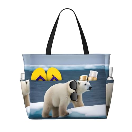 Grand sac de voyage ours polaire imperméable idéal pour l'été à la plage