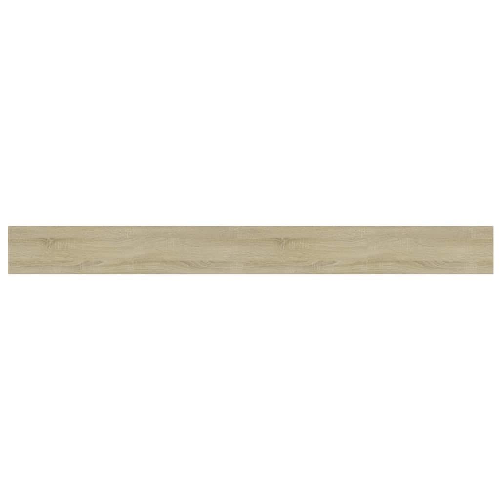 Panele półkowe, 4 sztuki, Dub Sonoma, 100 x 10 x 1,5 cm, stal nierdzewna