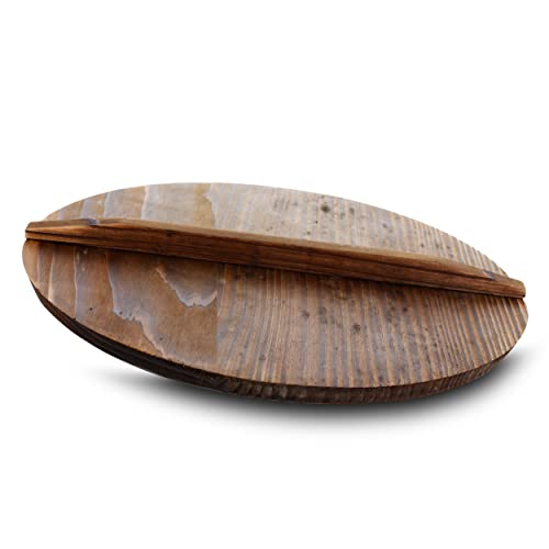 Image of Megachef 14 Inch Pre-Seasoned Cast Iron Wok with Lid