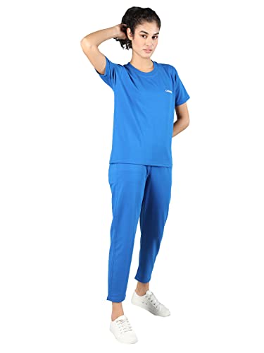 Image of CHKOKKO Women's Terry Cotton Loose Fit Half Sleeve Casual Style T-Shirt