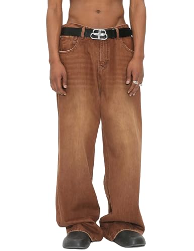 Men Baggy Jeans Y2k Hip Hop Skater Jeans Vintage Purple Jeans Loose Fit Demin Pants Streetwear - Main Image