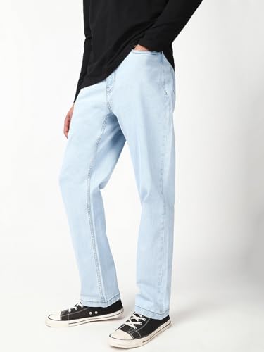 Image of Bewakoof Men's Slim Straight Fit Jeans