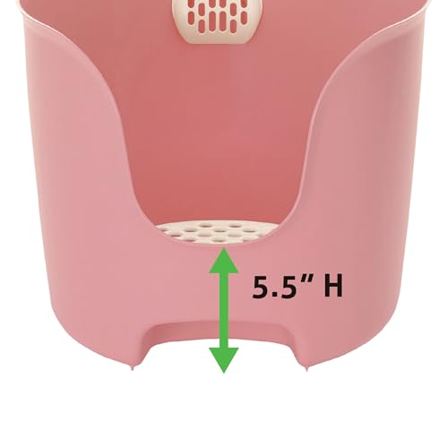 Caja sanitaria gato alta Richell rosa 19.7x16.1x12.4 in miniatura 4