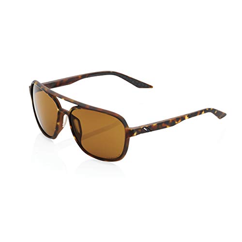 100% Kasia Classic Aviator Sunglasses - Comfortable, Lightweight Performance Eyewear w/Rubber Temple & Nose Grip