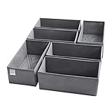 Coorganisers 6 Packs Dresser Drawer Organizers for Clothing,Woven-Fabric Baby Clothes Organizer and storage in Bedroom-Closet & Drawer Organization-1 Large Cell