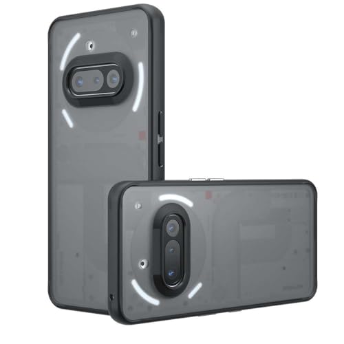 Image of Back Case Compatible with Nothing Phone - Military Grade Drop tection, Anti-Slip Grip, Anti-Scratch & Anti-Fingerprint Matte Finish, Slim Fit Cover (Matte Black, Solid)