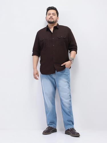 Image of Urbano Plus Men's Cotton Full Sleeve Regular Fit Casual Solid Shirt