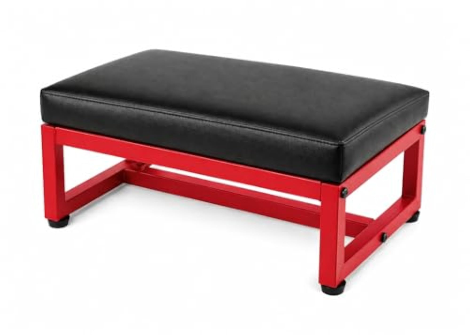 Cushioned Low Stool with Metal Frame