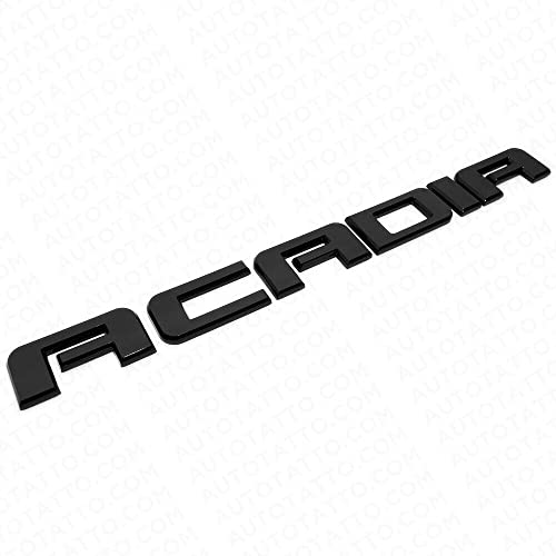 Image of 1Pc Acadia Front Door or Rear Liftgate Nameplate Logo Emblem Decorate Replacement for Acadia (Gloss Black)