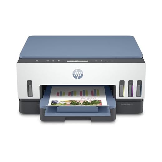 طابعة سمارت تانك 725 لاسلكية الكل في واحد من اتش ب لطباعة 18000 صفحة باللون الاسود او 8000 ملونة توفر طباعة ومسح ضوئي ونسخ وطباعة تلقائية على الوجهين ابيض ازرق 28B51A حقن للحبر HP