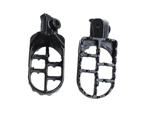 FULUSIC Reposapiés Moto para Kawasaki para KLX110 Motocicleta Reposapiés Clavijas Pedal Accesorios De Motocicleta Pedales Pedales Reposapies Moto(Black)