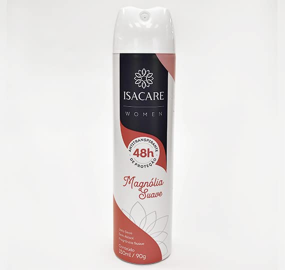 Isacare Desodorante Aerossol Mulher Magnolia Suave Branco/Rosa 150 Ml
