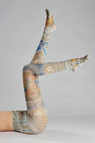 Image of Sahabowi Women's Sheer Tights, Digital Print Designs Stockings