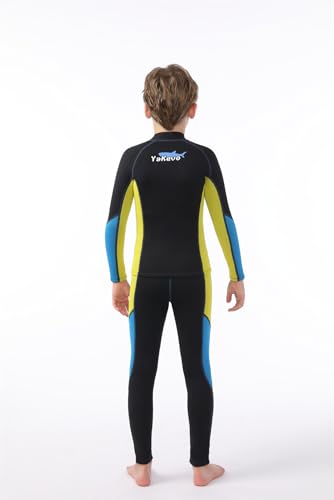 2 piezas para niños y niñas: chaqueta de neopreno con mangas largas de 2.5 mm y pantalones, conjunto para surf, buceo, snorkel y deportes acuáticos miniatura 7