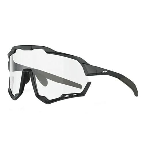 Magicshine Morpher Convertible Photochromic Sunglasses with Impact-Resistant UV400 Lenses, Adjustable Nose Pads & Non-Slip Rubber Feet - Blue Translucent Frame for Cycling, Outdoor Activities & All-Da