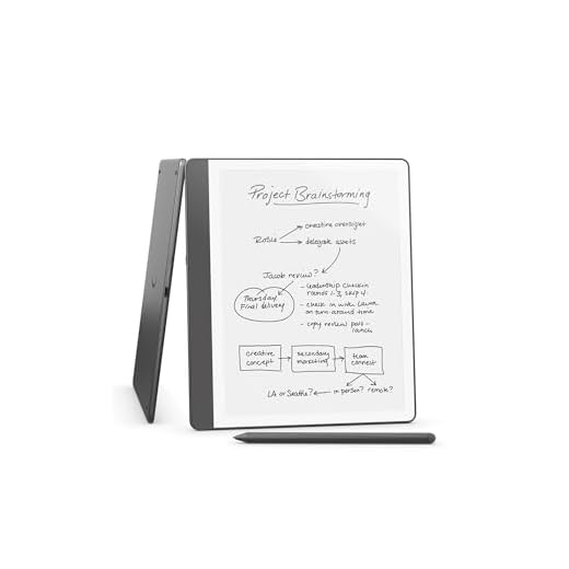 New Amazon Kindle Scribe (32GB) - Redesigned display with uniform borders. Now write directly on books and documents. With built-in notebook summarization. Includes Premium Pen - Tungsten
