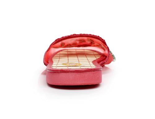 Chinese Slippers For Women, Chinese Mesh Floral Slippers, Breathable Mesh Bamboo Flats Hollow Sandal Summer3