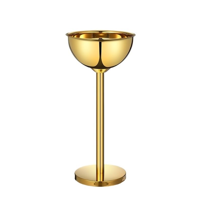 Cubos de Hielo Cubitera Vertical de Acero Inoxidable Doble Pared y Gran Capacidad for Cubitos champán(Gold)