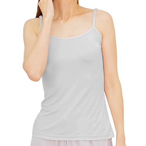 [SIL-VENDER] シルク キャミソール シルク100% インナー さらさら 汗取り 吸汗 速乾 温活 防臭 絹インナー 保湿 通気快適 敏感肌用 (L, グレー)のサムネイル