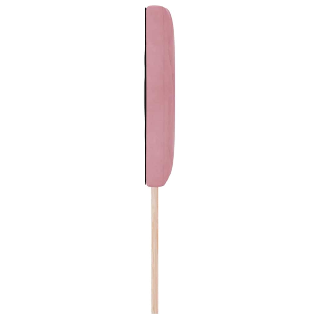 Testiera per Letto 160 cm in Velluto Rosa Regolabile