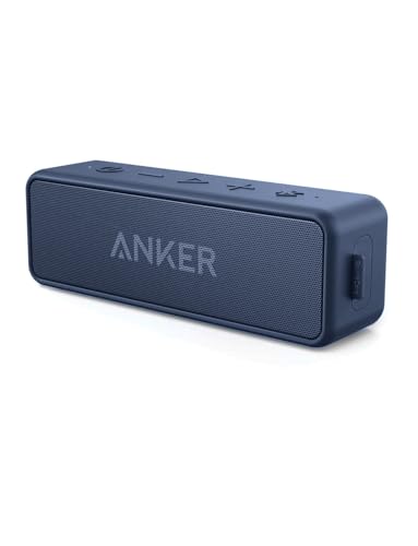 soundcore Anker 2 Bluetooth Lautsprecher, Fantastischer Sound, Enormer Bass mit Dualen Bass-Treibern, 24h Akku, Verbesserter IPX7 Wasserschutz, Kabelloser Lautsprecher für iPhone, Galaxy usw.