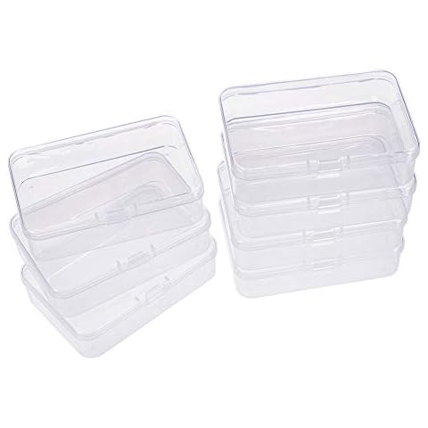 BENECREAT 12 Pack Caja de Almacenamiento de Cuentas de plastico con Tapas abatibles Cover