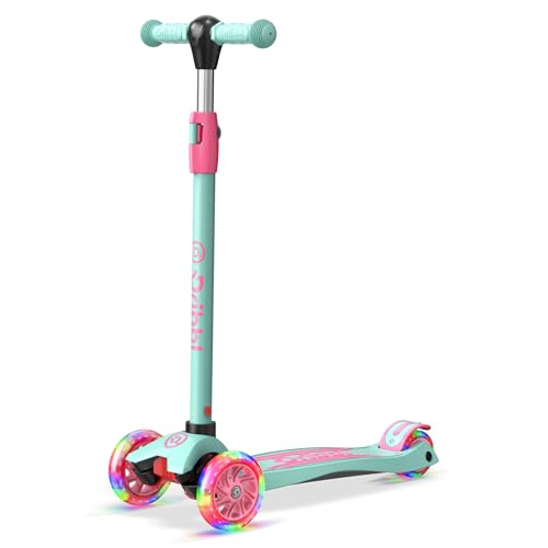 Dribbl 3-Wheel Kids Scooter - Lean-to-Steer Technology, Adjustable Height...