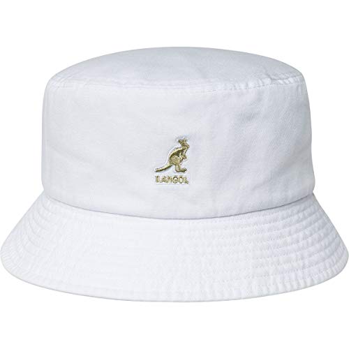 seated bucket - Kangol Washed Bucket Hat - White/XL White, X-Large