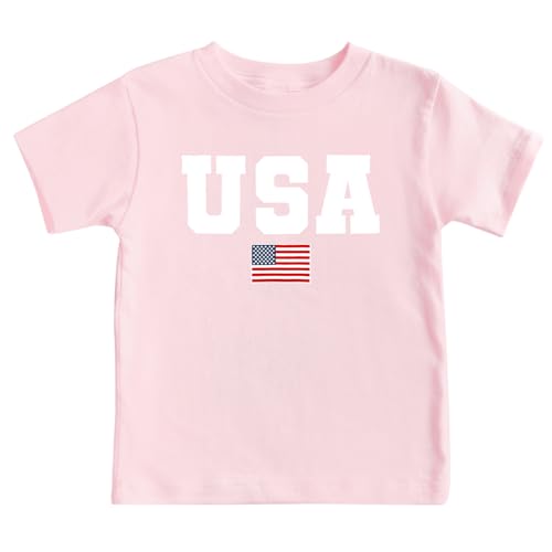 Image of 4th of July Shirts Toddler Boys Girls American Flag USA T-Shirt Kids Patriotic Tee Tops