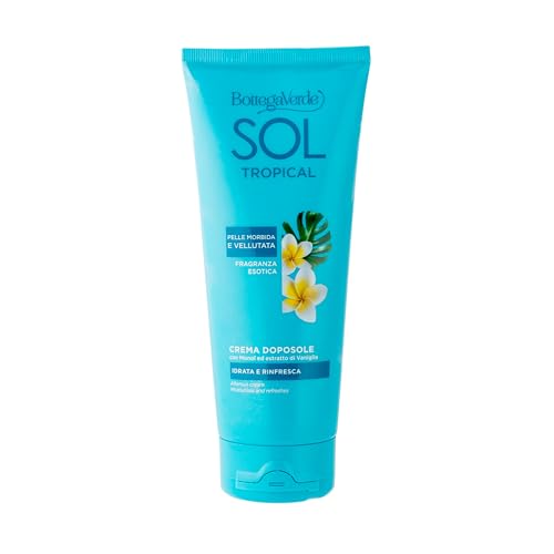 Bottega Verde - SOL Tropical, Crema Doposole Corpo, 200 ml, Idrata, Rinfresca e Prolunga l’Abbronzatura, con Monoï ed Estratto di Vaniglia, Nutriente, Pelle Morbida e Profumata