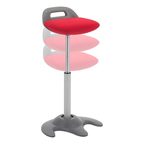 Image of Learniture Sit-to-Stand Active Motion Perch Stool, Red /Grey Seat LNT-NES3021RD-SO