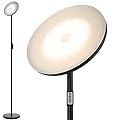 Floor Lamp,30W/2400LM Sky LED Modern Torchiere 3 Color Temperatures Super Bright Floor Lamps-Tall Standing Pole Light with Remote & Touch Control for Living Room,Bed Room,Office?Black?
