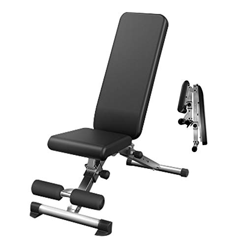 LKJHG Multiuse Adjustable Weight Bench - Utility Exercise Workout Bench for Full Body, Home Gym Strength Training 330 lbs Capacity, Fordable InclineDecline Bench